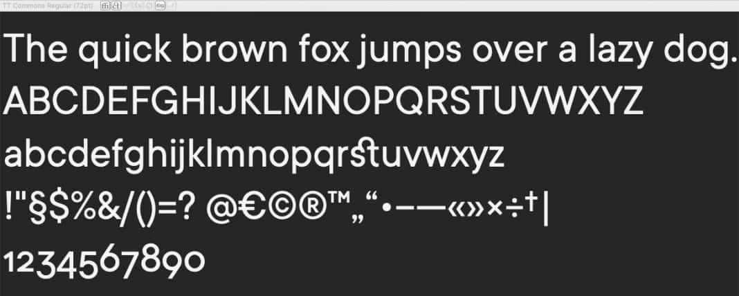 tt Commons Font
