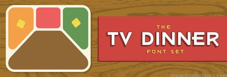 TV Dinner Font Set Free Download