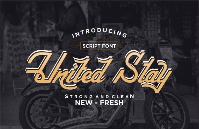 United Stay Script Font Free Download