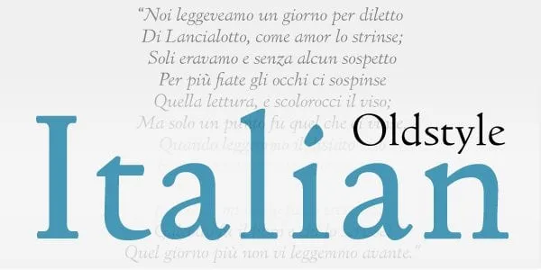Italian Oldstyle Font