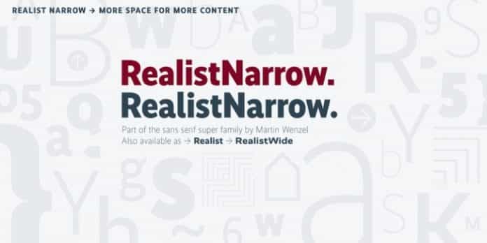 Realist Narrow Font