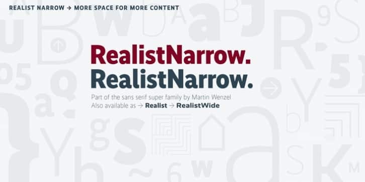 Realist Narrow Font