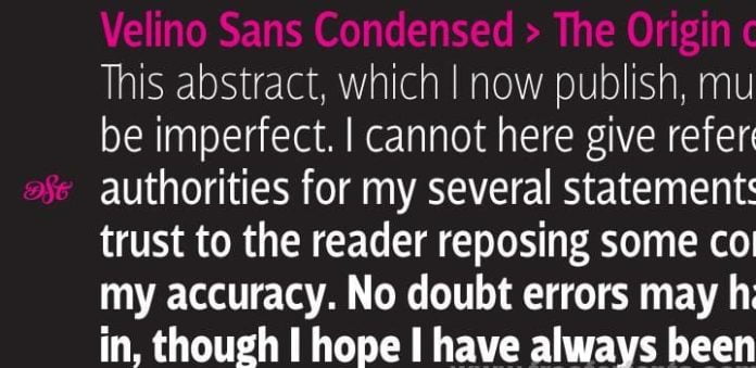 Velino Sans Condensed Font