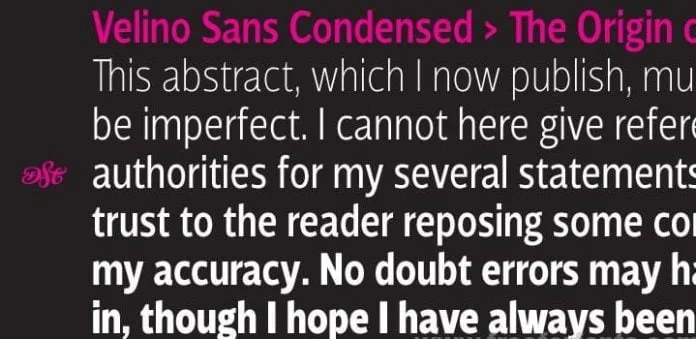 Velino Sans Condensed Font Velino Sans Condensed Font