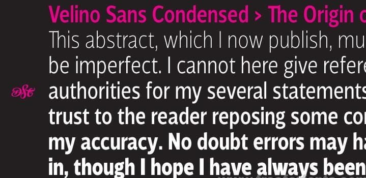 Velino Sans Condensed Font