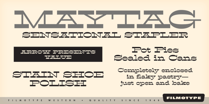 Filmotype Western Font