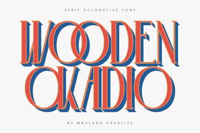 Wooden Okadio Serif Decorative Font