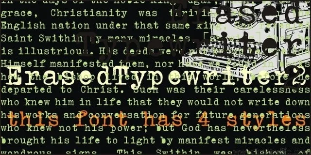 Erased Typewriter 2 Font
