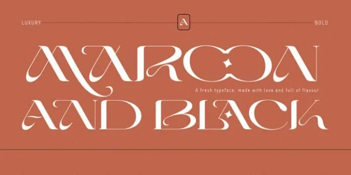 Maroon And Black Font Family